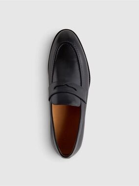 Quince Men’s Calfskin Leather Penny Loafer in Black Size 11.5
